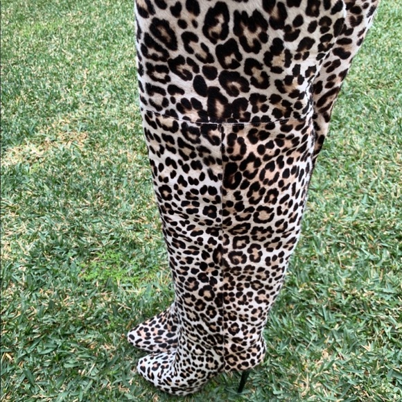 Jimmy Choo Leopard Thigh High boots - Picture 2 of 6